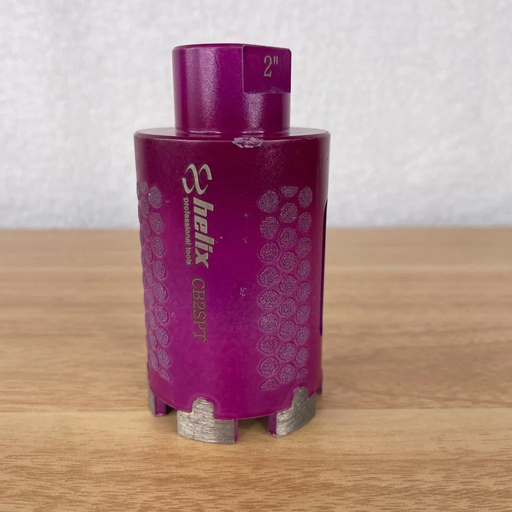 Helix Professional Tools CB2SPT 2 Inch T-Seg Dry Core Bit Purple Diamond Masonry